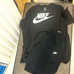 Nike Black Tee and Shorts Combo